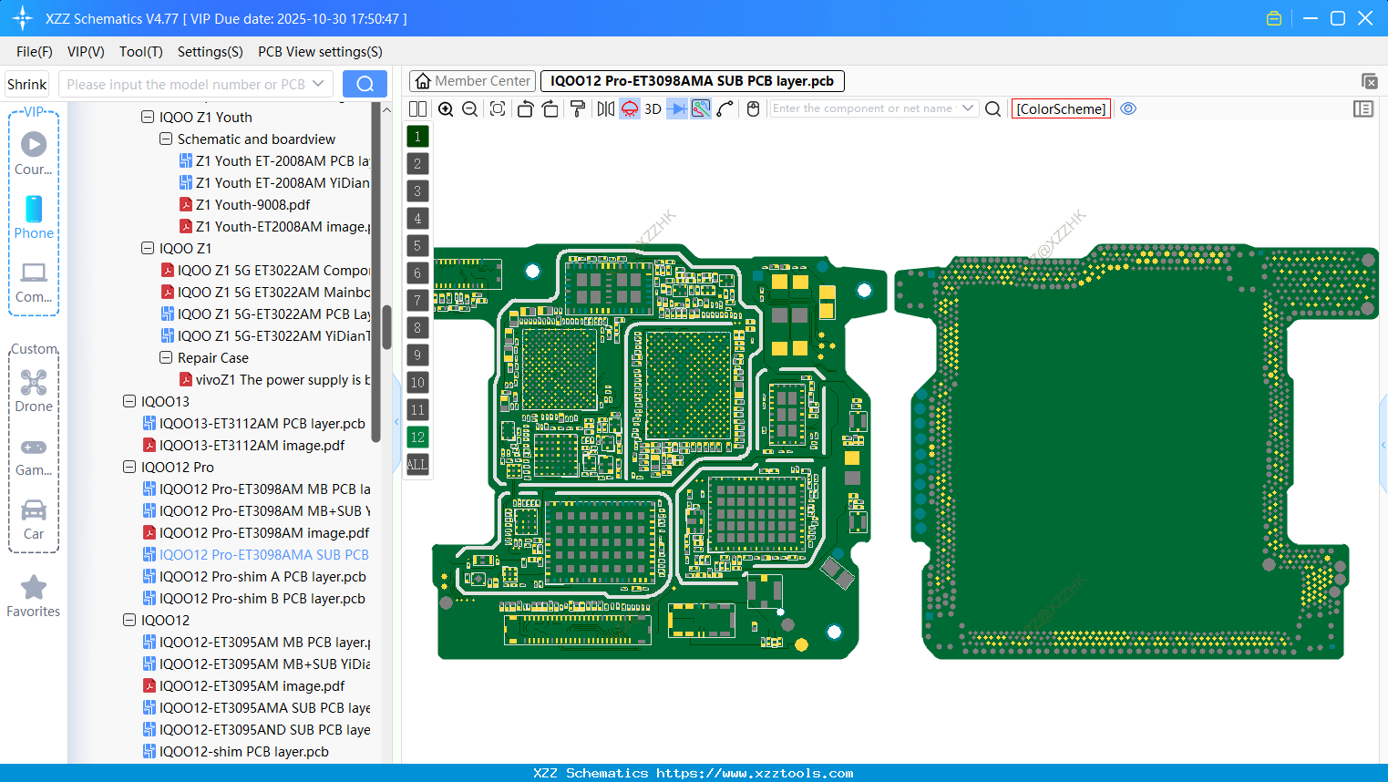 VIVO IQOO12 Pro-ET3098AMA SUB PCB Layer